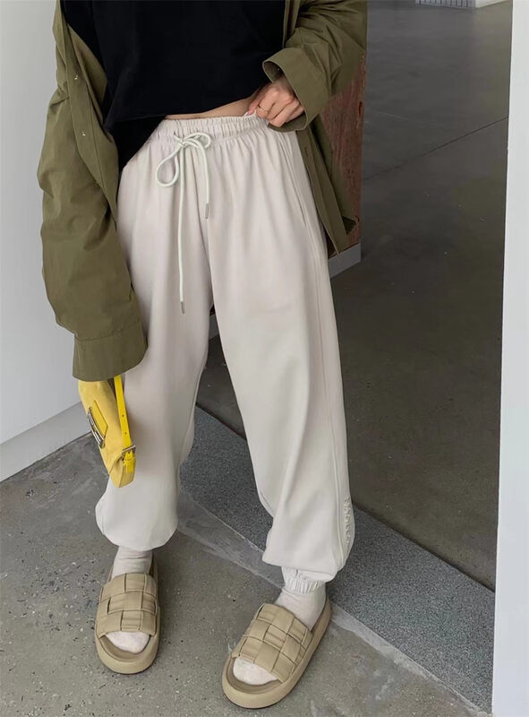New in autumn!【UNCLE BE】Drawstring Comfortable Versatile Casual Pants 5069# L