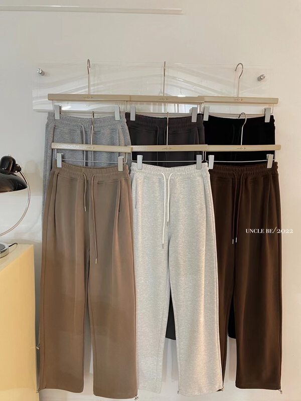 New in autumn! [UNCLE BE] Drawstring Elastic Waist Comfortable Casual Pants 5072# L
