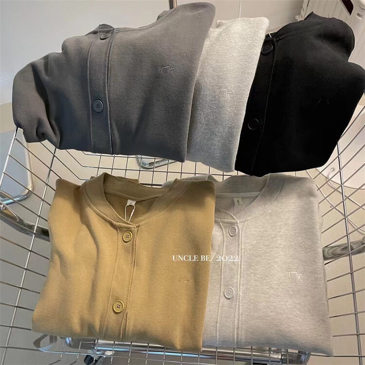 New in autumn!【UNCLE BE】Single-breasted textured and comfortable denim jacket 2172# L