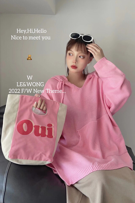 【LE&WONG】Casual age-reducing macaron warm sweater for students (hooded pullover) 7013# FHX