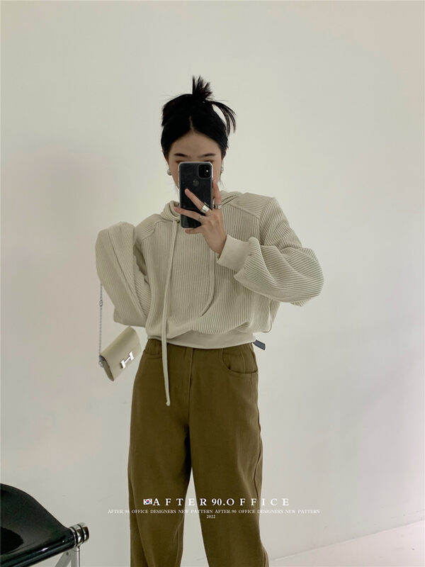New in autumn! [AFTER.90] Hooded Neat Comfortable Knit Sweater 3335# L