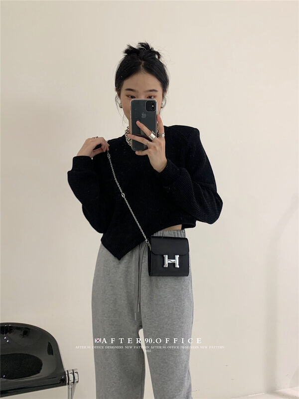 New in autumn!【AFTER.90】Neat Comfortable Versatile Knit Sweater 3336# L