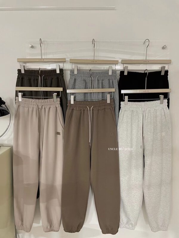 New for Autumn!【UNCLE BE】Drawstring Elastic Waist Comfortable Versatile Casual Pants 5071# L