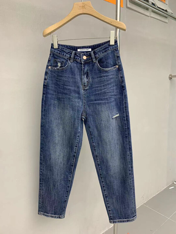 New in autumn! [RJ1980] Personalized small Harlan slim Korean jeans 63519# HYY