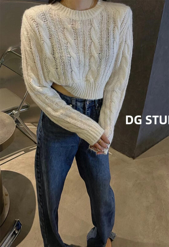 New in autumn! [DG] pullover all-match thick needle warm sweater 8339# XJ