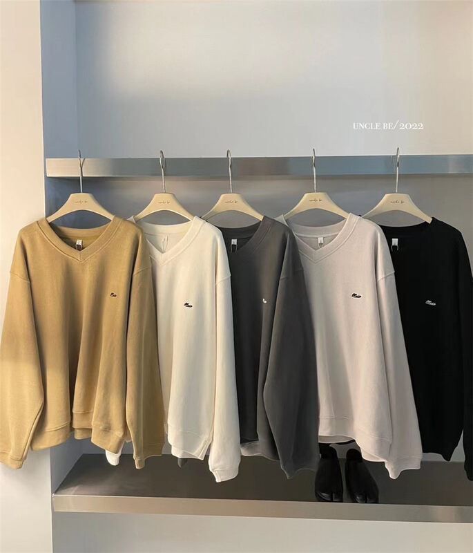 New in autumn!【UNCLE BE】V-neck pullover comfortable sweater 3156# L