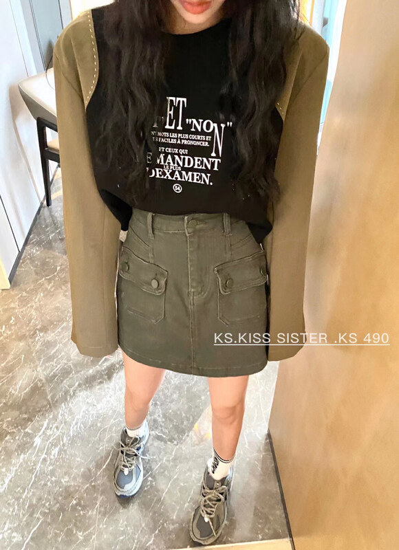 New in early autumn! [KS] Korean version of the wild round neck loose pullover long-sleeved T-shirt L21318# CQW