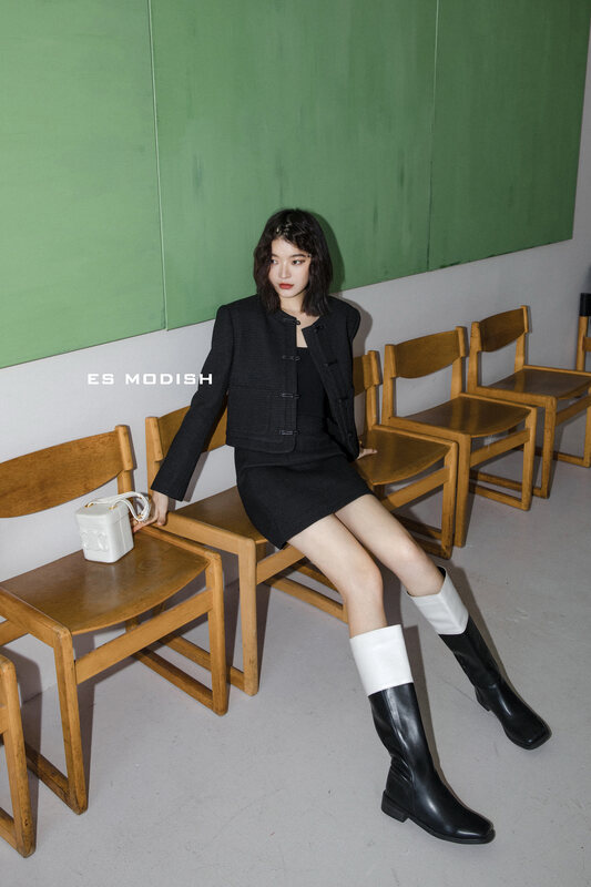 New in early autumn!【ES MODISH】New country style Xiaoxiang style suit + A-line skirt suit SET1826# CQW