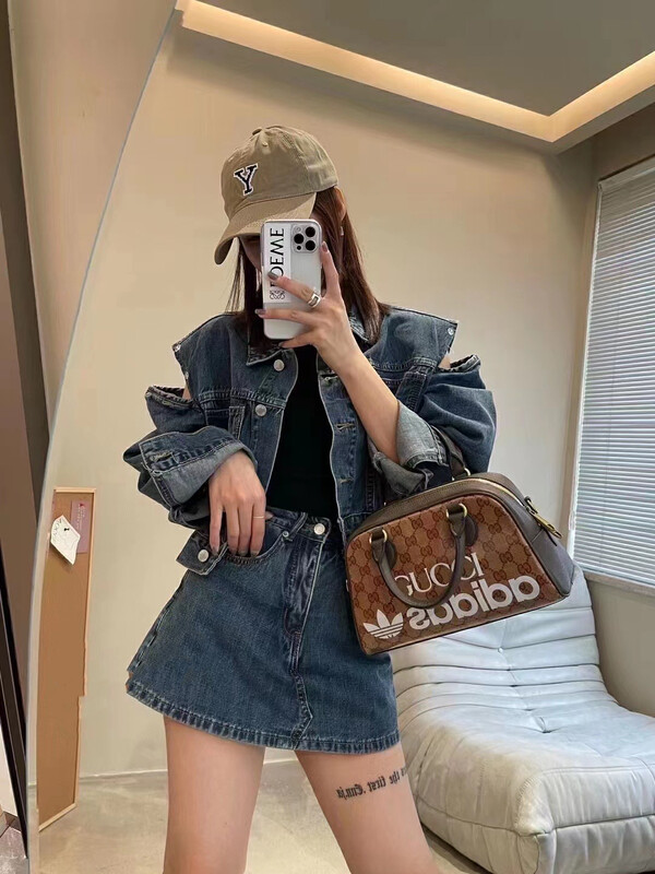 New in early autumn! [MI] Korean fashion off-the-shoulder denim jacket 1235-2# PCZ