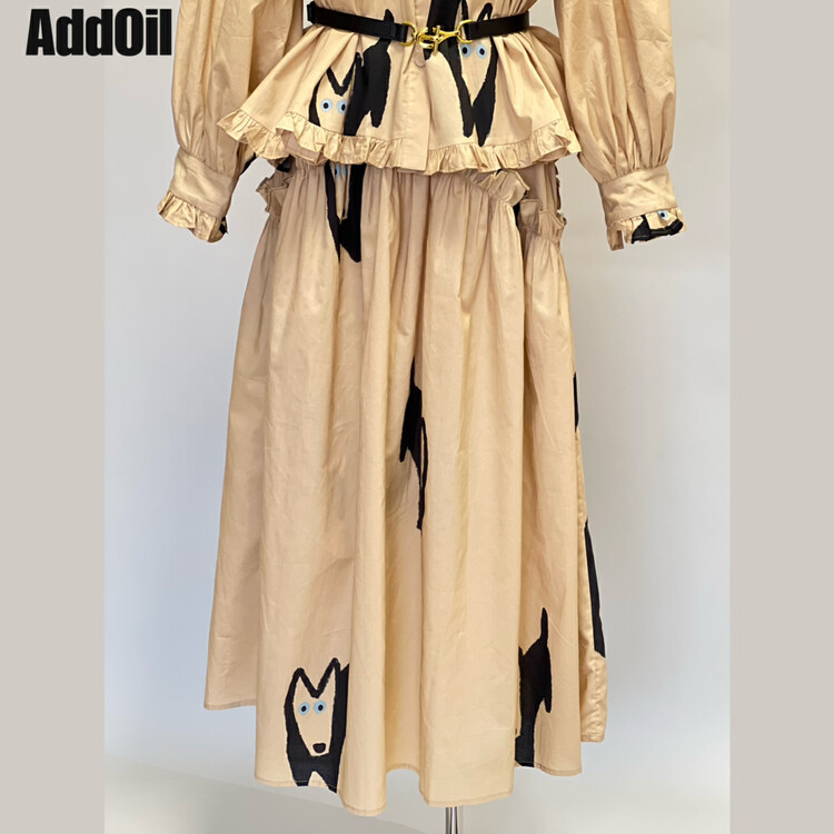 New in autumn! [ADDOIL] Elastic waist ruffle skirt 85001# ZXL