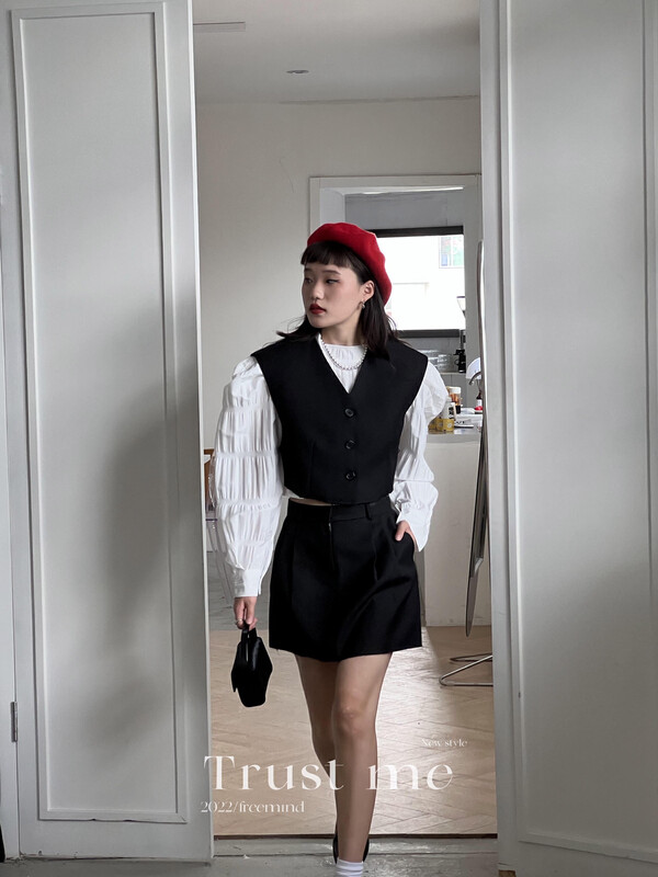 【TRUSTME】Korean style silhouette fashion skirt 40057