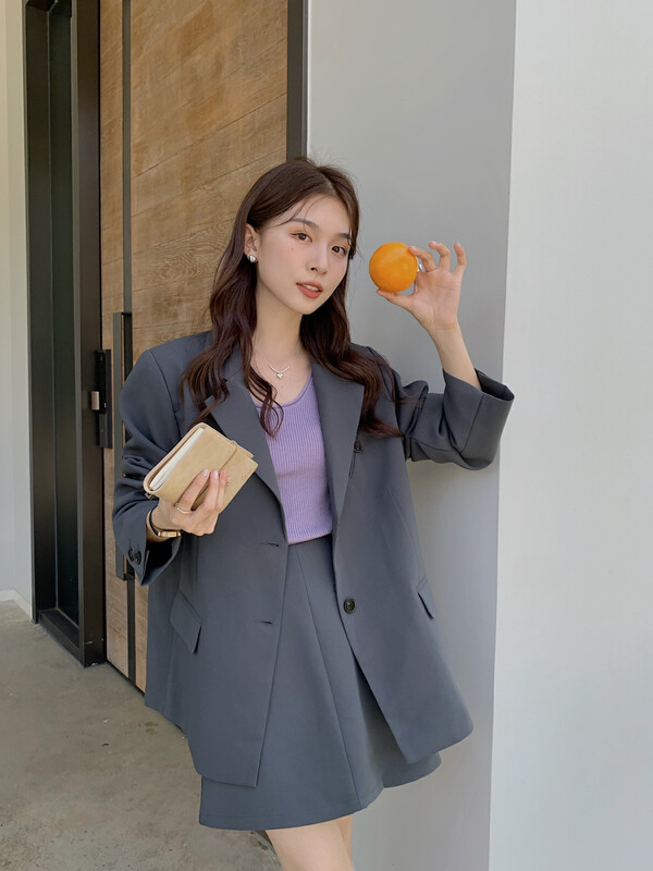 【MISS】Korean version of simple and textured all-match suit F2306