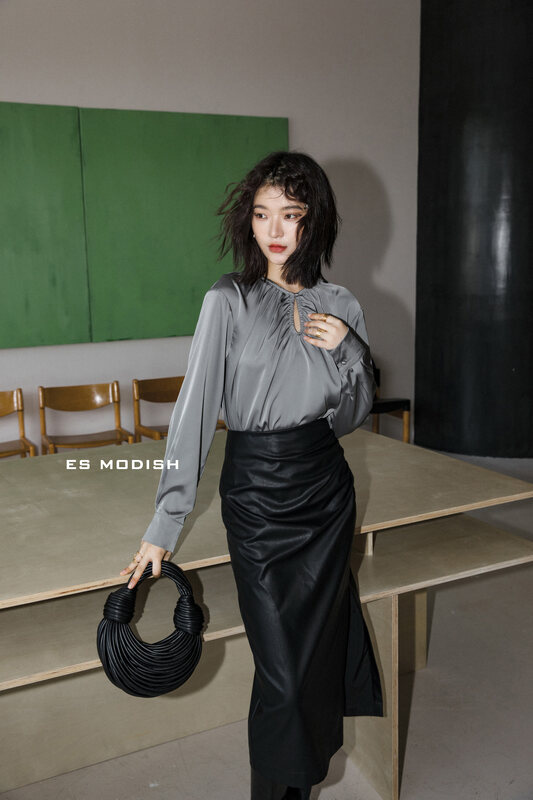 New in early autumn!【ES MODISH】Commuter style loose casual shirt BL1795# CQW