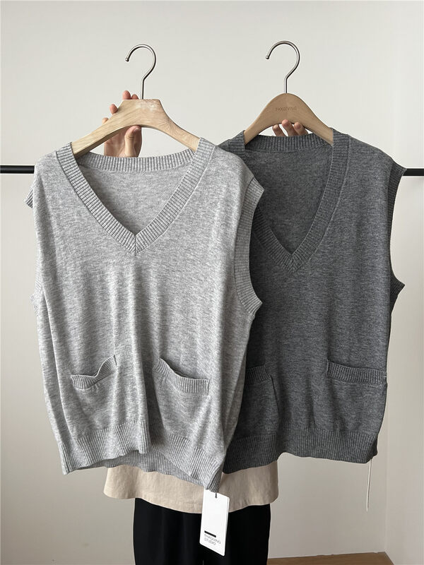 Original price 98.99! New in autumn! [T.G] V-neck loose all-match vest 13628# CLS