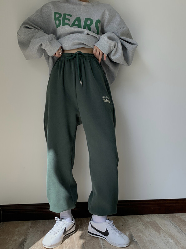 [11AN] Retro Embroidered Loose Wide Leg Casual Pants A6977
