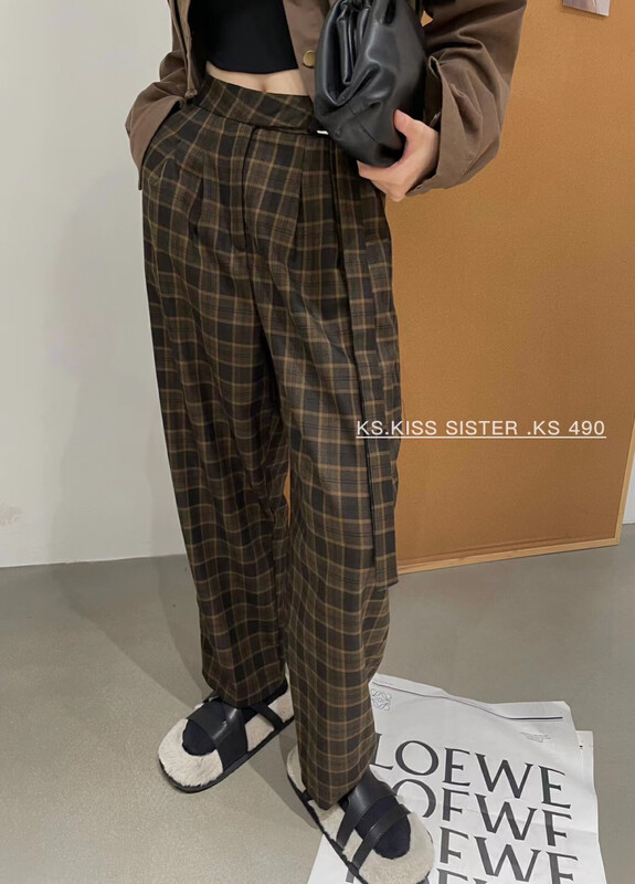 New in autumn! [KS] French high waist retro casual pants 22287# CQW