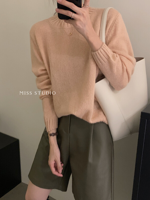 【MISS】Korean Pit Collar Mohair Sweater C0910