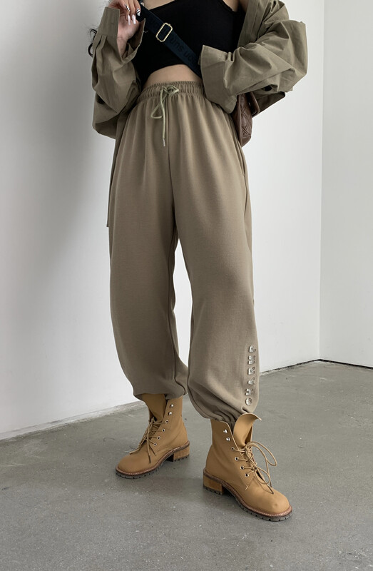 [11AN] Gradient Toothbrush Embroidered Loose Casual Pants A9066