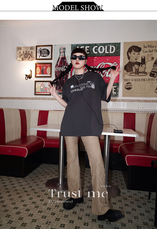 【TRUSTME】Street trend horn three-dimensional textured casual pants 40075