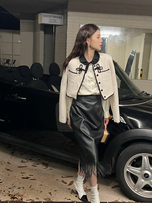 [FEI MAO] High-quality disc buckle Xiaoxiang coat short coat Z-8485