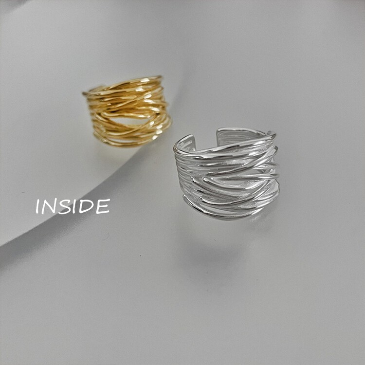 [INSIDE] Korean version of simple and exquisite multi-layer coil ring (with box random) J3528# ZXL