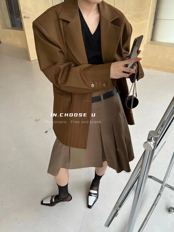 【IN.CHOOSE U】Fashion irregular high waist skirt (with belt) 67311# CQW