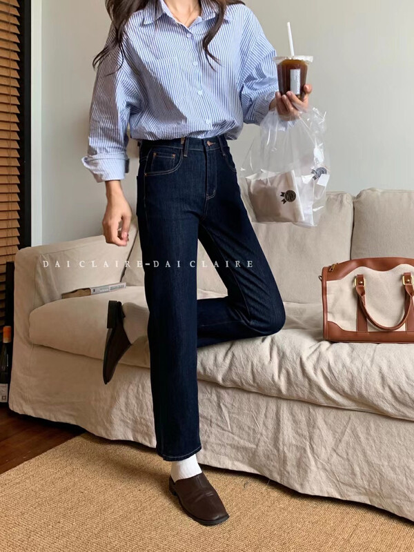 Autumn models are new! [Strictly selected by buyers - Dai Jiaer] Casual high-waisted slim jeans 91015-2# CL