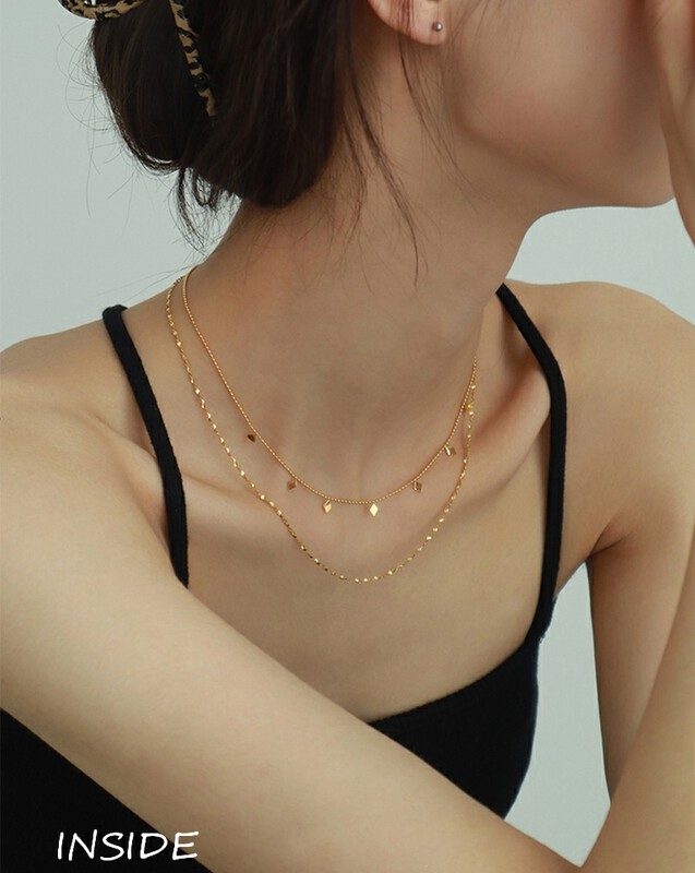【INSIDE】French Exquisite Geometric Starlight Diamond Short Necklace (With Box Random Hair) X3558# ZXL