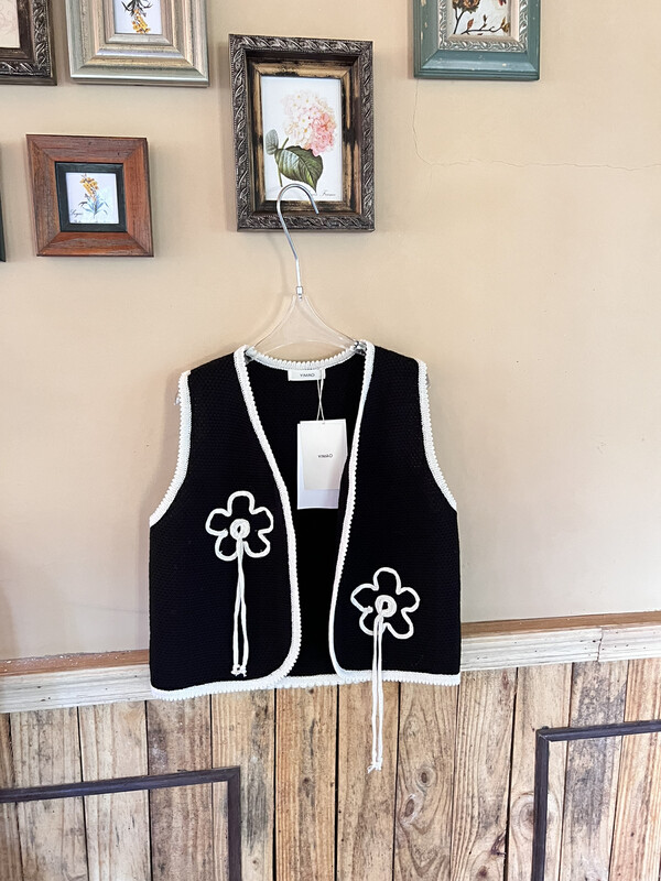 New in autumn! [FEIMAO (YIMAO)] Embroidered Flower Sweater Vest Z-3019# LSL