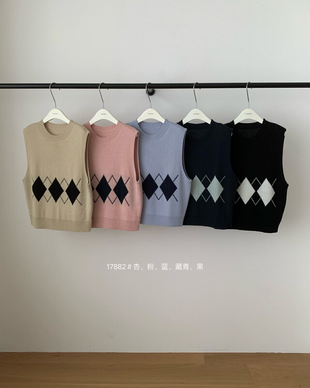 New in early autumn! [T.G] Simple color matching all-match vest 17882# CLS