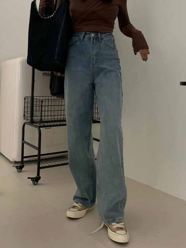 New in autumn!【KAKAJIA】Comfortable and versatile straight jeans 2692# OZQ
