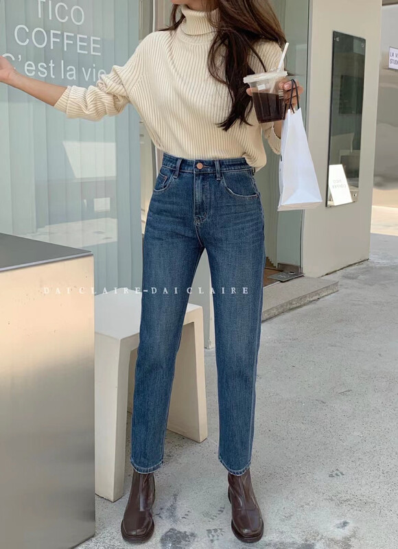 Autumn models are new! [Strict selection by buyers - Dai Jiaer] Korean skinny jeans with small feet 91032# CL