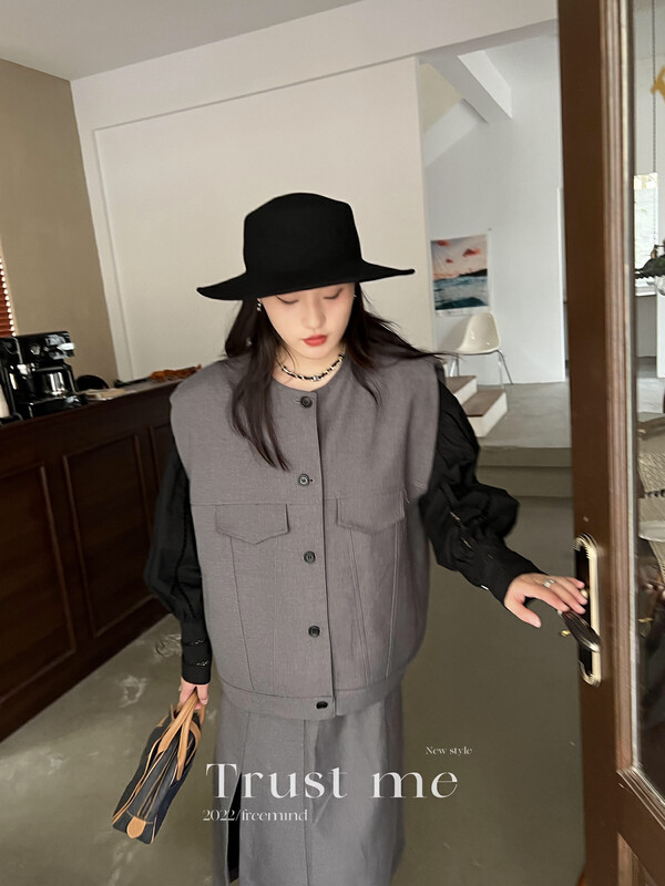 【TRUSTME】Big-name simple suit vest 40151