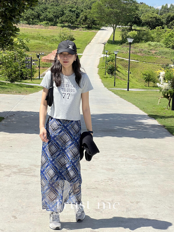 【TRUSTME】Classic and fashionable plaid skirt 40082