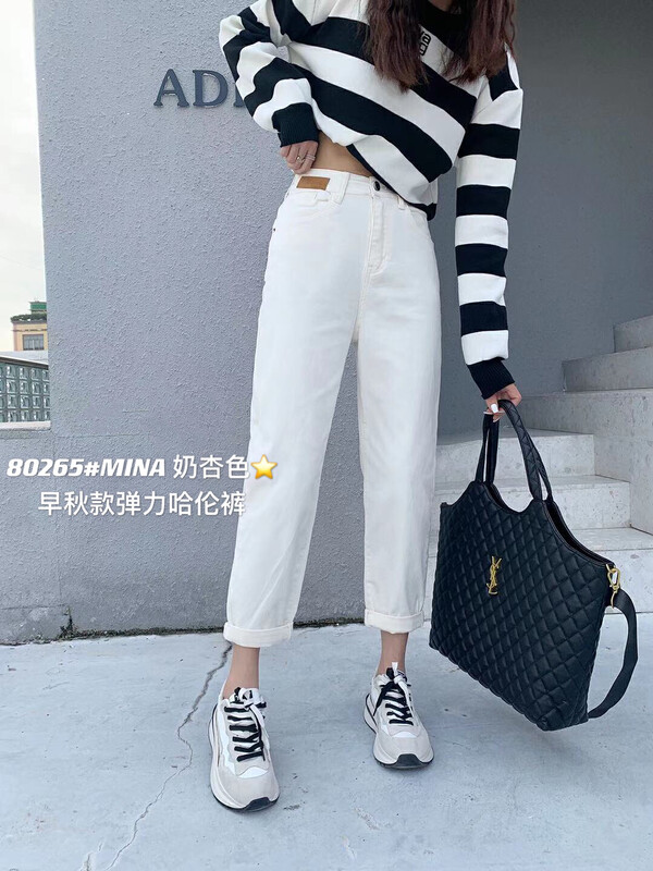 New in early autumn! [MINA] Korean version of Harlan casual slim jeans 80265-1# LSW