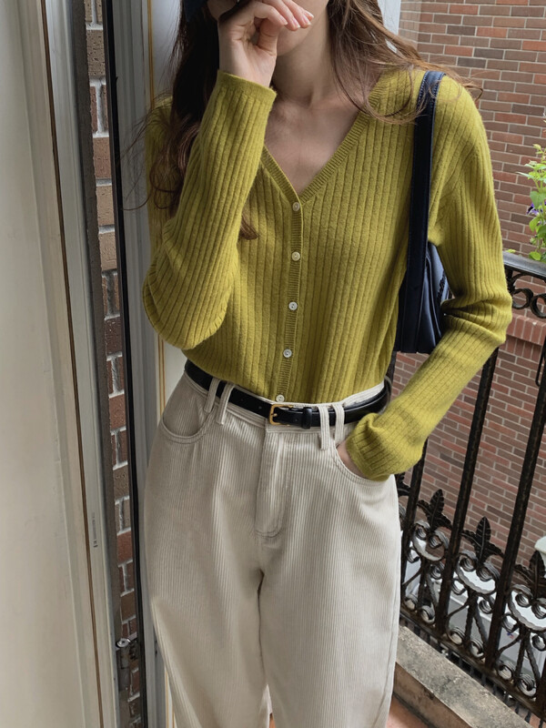 Explosive 17 colors!  【T.G】Simple V-neck short knitted cardigan 17779# CLS