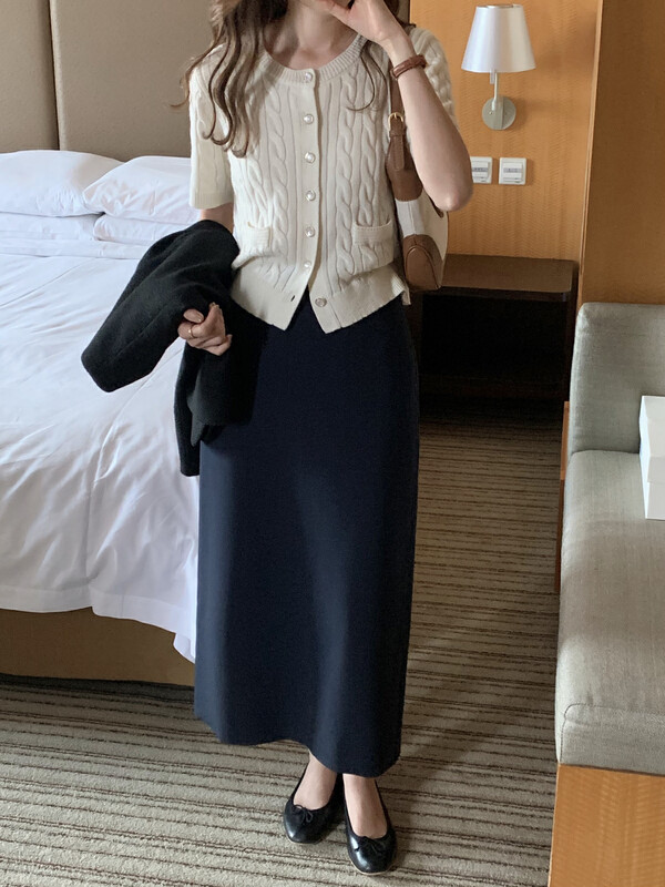 【T.G】Neat Long Versatile Commuter Skirt 18258# CLS