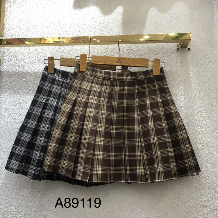 New in autumn! [Queen QUEEN] Korean version of the plaid pleated skirt A89119# OZQ