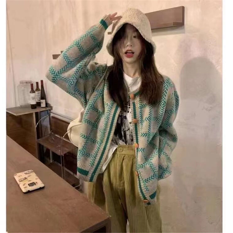 New in autumn! [Korean C home] Single-breasted Korean all-match knitted cardigan 0519# PCZ