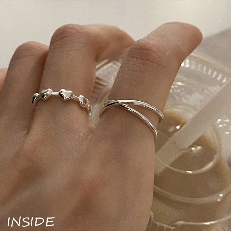 [INSIDE] Korean simple, sweet, cool and exquisite love line design all-match ring (with random box) J3390# ZXL