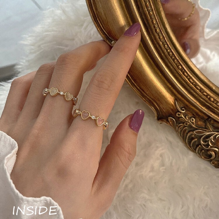 【INSIDE】Fashion niche design all-match ring (with box randomly) J3478# ZXL