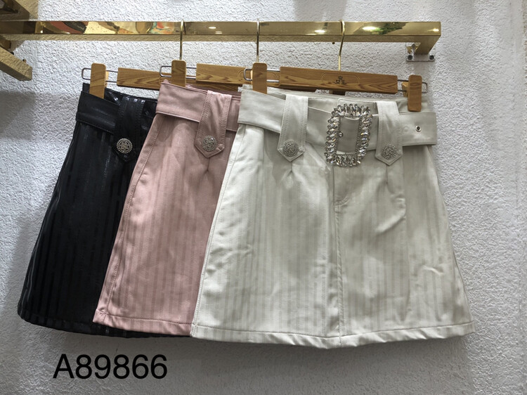 New in autumn! [QUEEN QUEEN] Simple and slim all-match skirt (with belt) A89866# OZQ