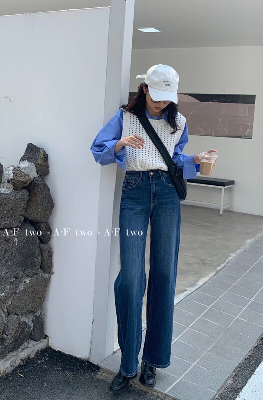 New in early autumn! [Strictly selected by buyers - Dai Jiaer] Korean version of fashionable high-waisted slim all-match jeans (sell jeans only) 81193# CL