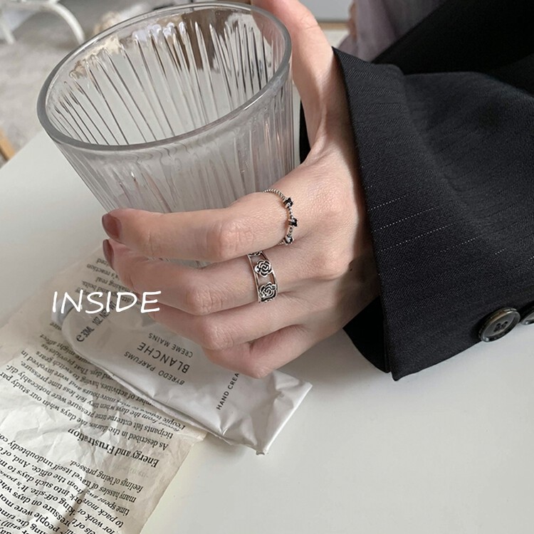 【INSIDE】 Korean version of simple retro ring (with box) J3472# ZXL