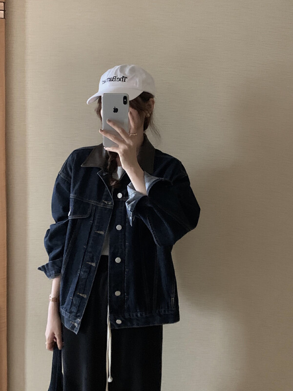 New in early autumn!【T.G】Fashionable single-breasted all-match denim jacket 17952# CLS