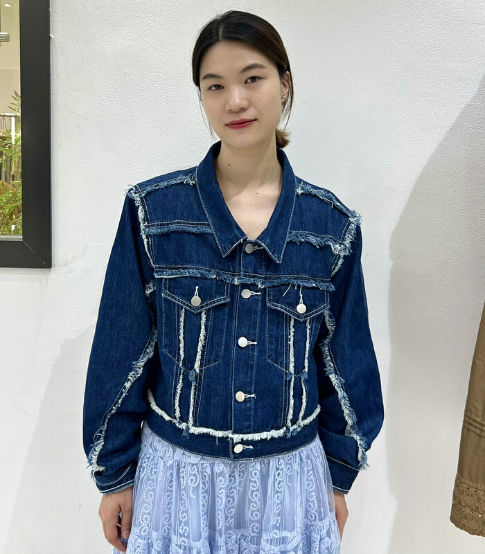 Autumn is new! [ADDOIL] Retro raw edge washed denim jacket 8329# ZXL