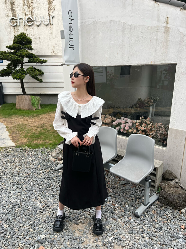 【FEI MAO】Korean style slim casual suspender dress YM-8356