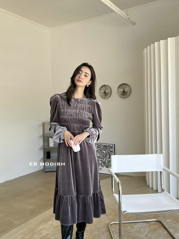 New in autumn!【ES MODISH】French court style elegant dress OPS1815# CQW