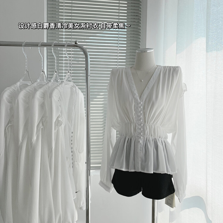 New in autumn!【KAKAJIA】Sweet and high-end all-match shirt 2643# OZQ