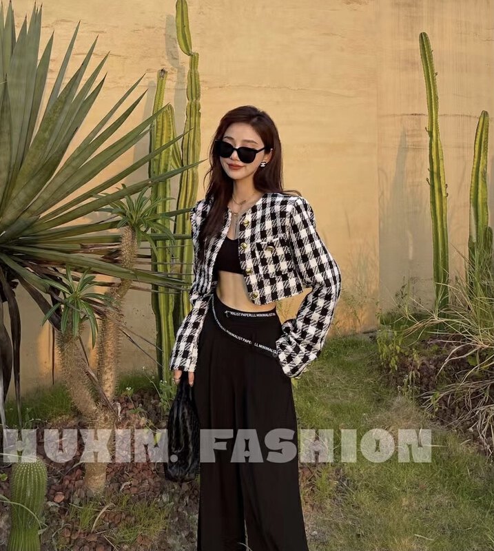 Autumn is new! [C.X original heart] Xiaoxiang style ladies plaid short coat YS1-K920# WTT